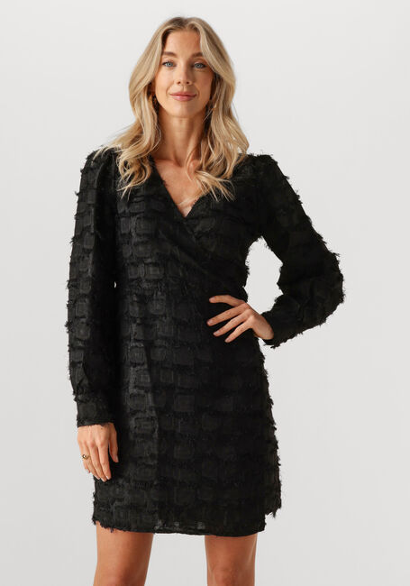 OBJECT Mini robe OBJDARIA L/S RE SHORT WRAP DRESSDA en noir - large