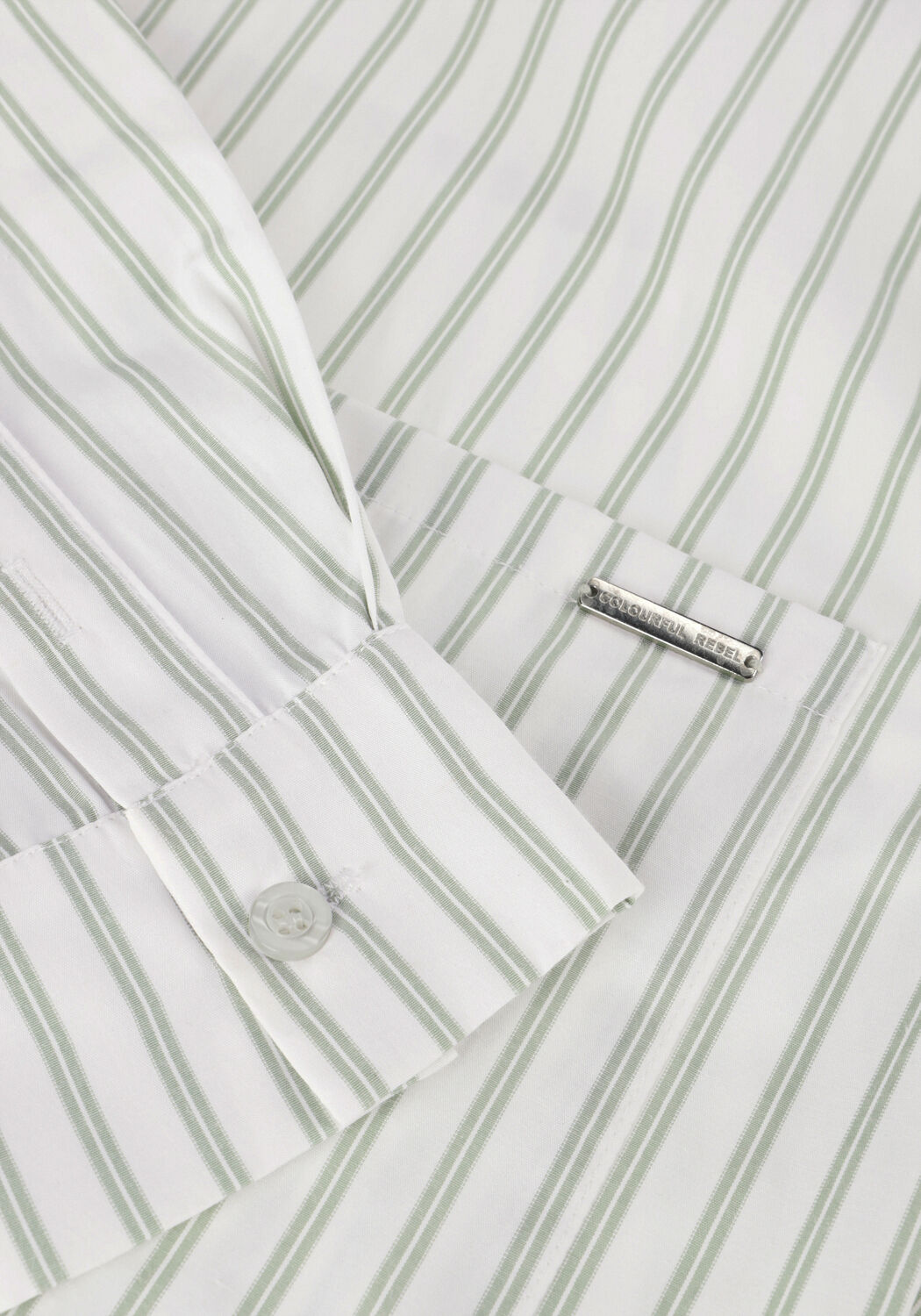 COLOURFUL REBEL ALIYA STRIPED CROPPED  BLOUSE Blouses en blanc - large