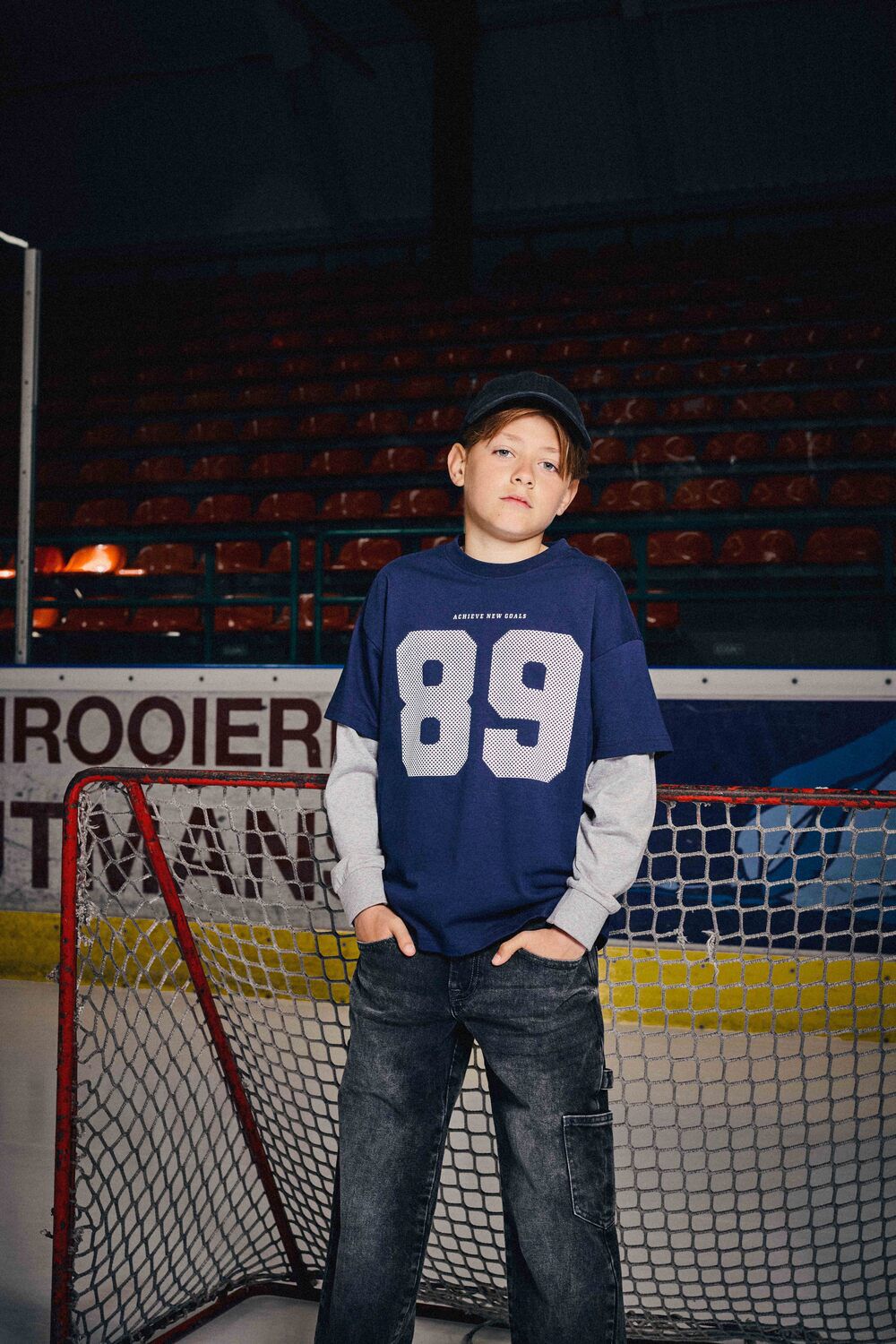 Donkerblauwe RETOUR T-shirt GUIDO - large