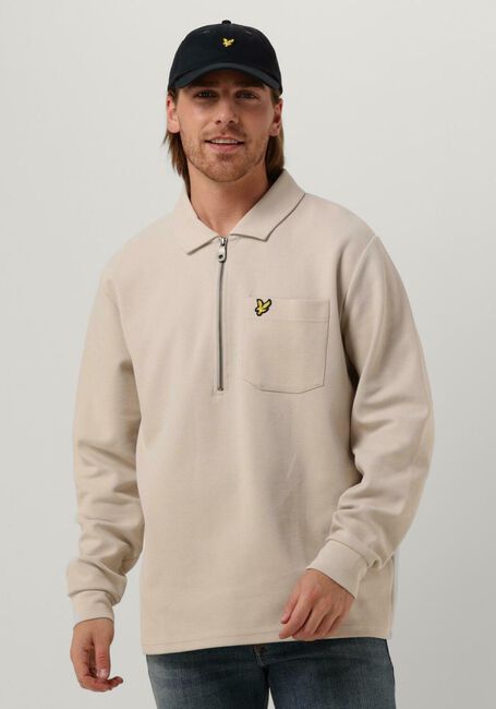 LYLE & SCOTT Chandail CREST TEXTURED QUARTER ZIP Blanc - large