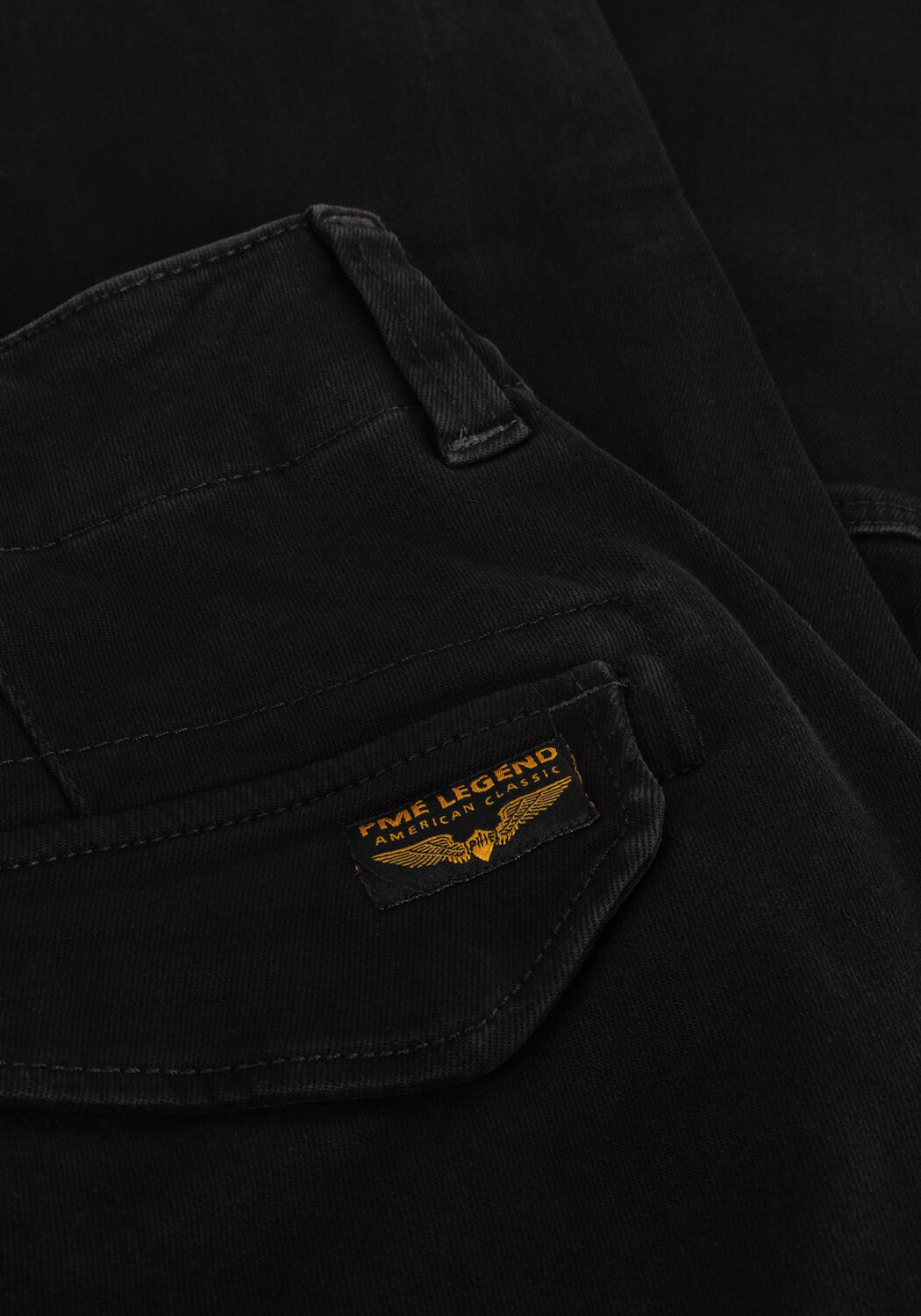 Zwarte PME LEGEND Cargobroeken NORDROP CARGO WASHED BLACK DENIM - large
