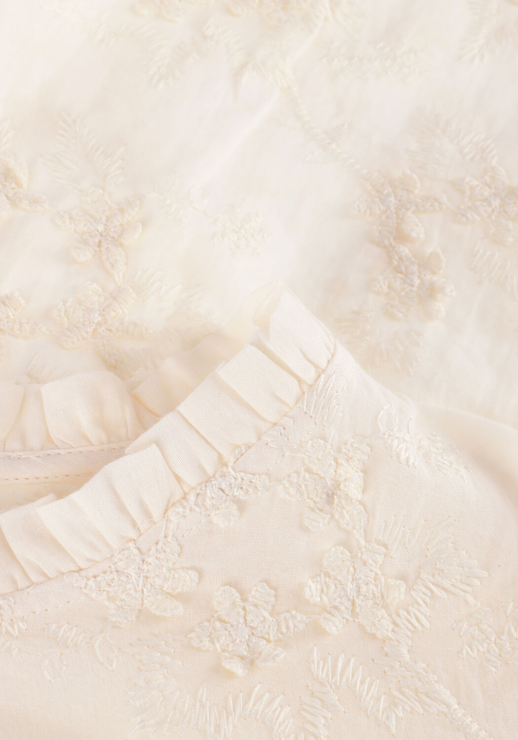 SUMMUM Haut TOP SMALL FOWER 3D Blanc - large