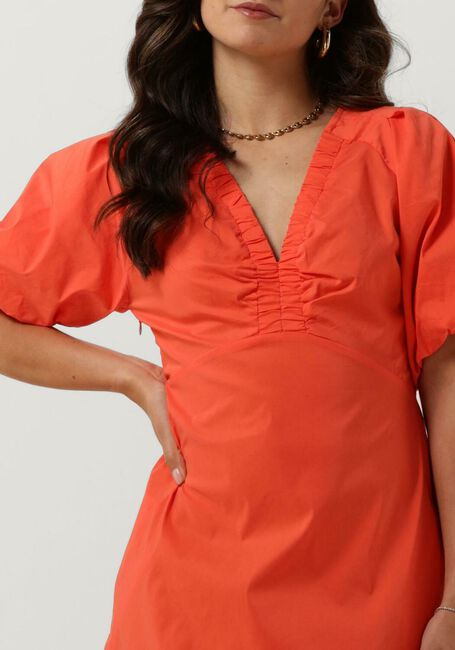 Oranje NEO NOIR Maxi jurk ILLANA POPLIN DRESS - large