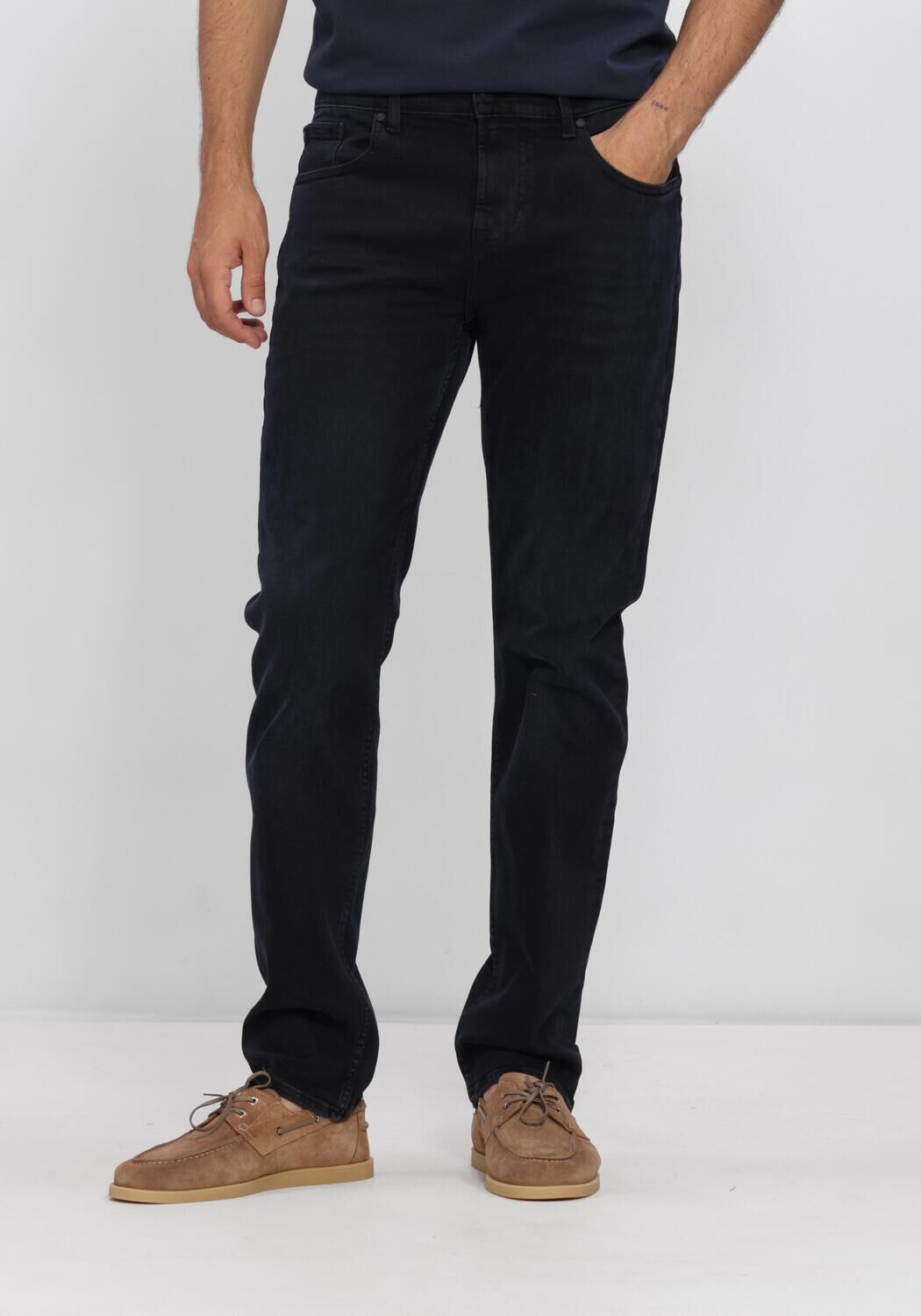 7 FOR ALL MANKIND Slim fit jeans SLIMMY LOW en noir - large
