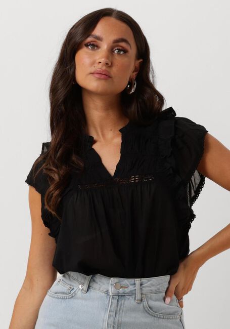 Zwarte NEO NOIR  JAYLA S VOILE TOP - large