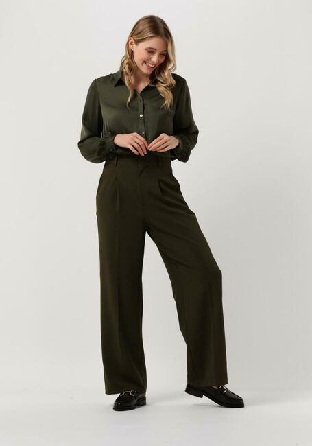 Groene MY ESSENTIAL WARDROBE Pantalon YOLA HIGH PANT - large