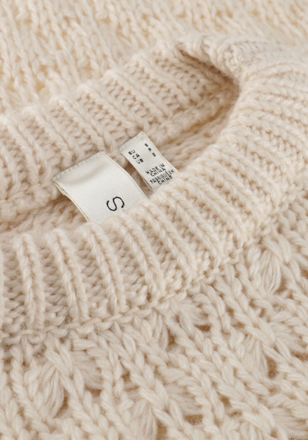 Y.A.S. Pull YASBUBBA LS KNIT PULLOVER S. en beige - large