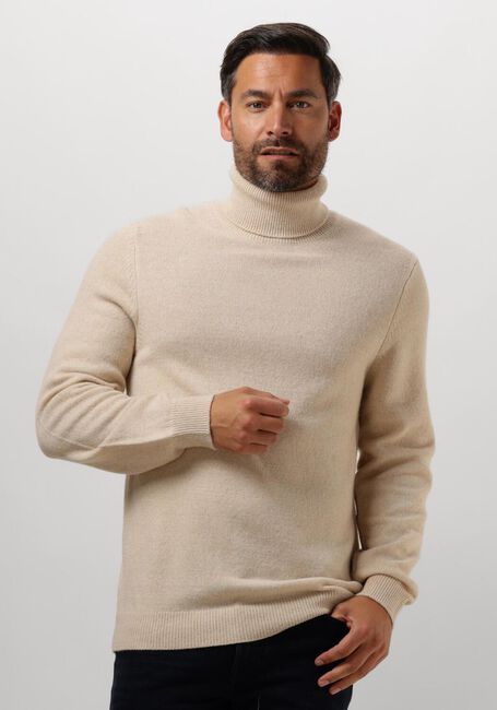 Beige PROFUOMO Coltrui PULLOVER ROLL NECK - large