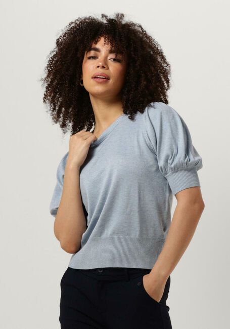 Lichtblauwe MINUS Top LIVA KNIT TEE - large