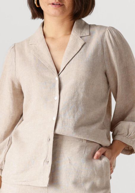 Beige MSCH COPENHAGEN  MSCHPENNIE GINIA 3 4 SHIRT - large