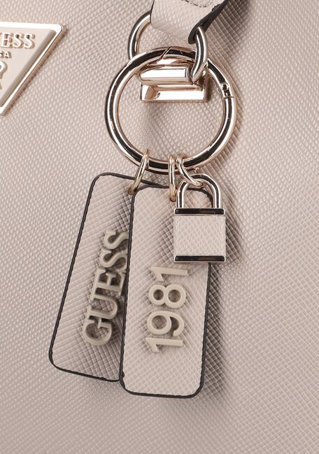 Taupe GUESS Handtas NOELLE GIRLFRIEND SATCHEL Taupe GUESS Handtas NOELLE GIRLFRIEND SATCHEL - large