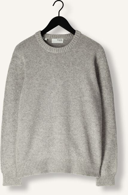 Lichtgrijze SELECTED MEN Trui SLHCODY LS KNIT RELAXED CREW NECK Lichtgrijze SELECTED MEN Trui SLHCODY LS KNIT RELAXED CREW NECK - large
