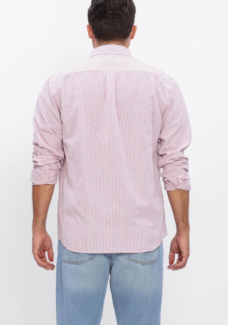 LES DEUX Chemise d&eacute;contract&eacute; KONRAD STRIPE COTTON LINEN SHIRT en rose - large
