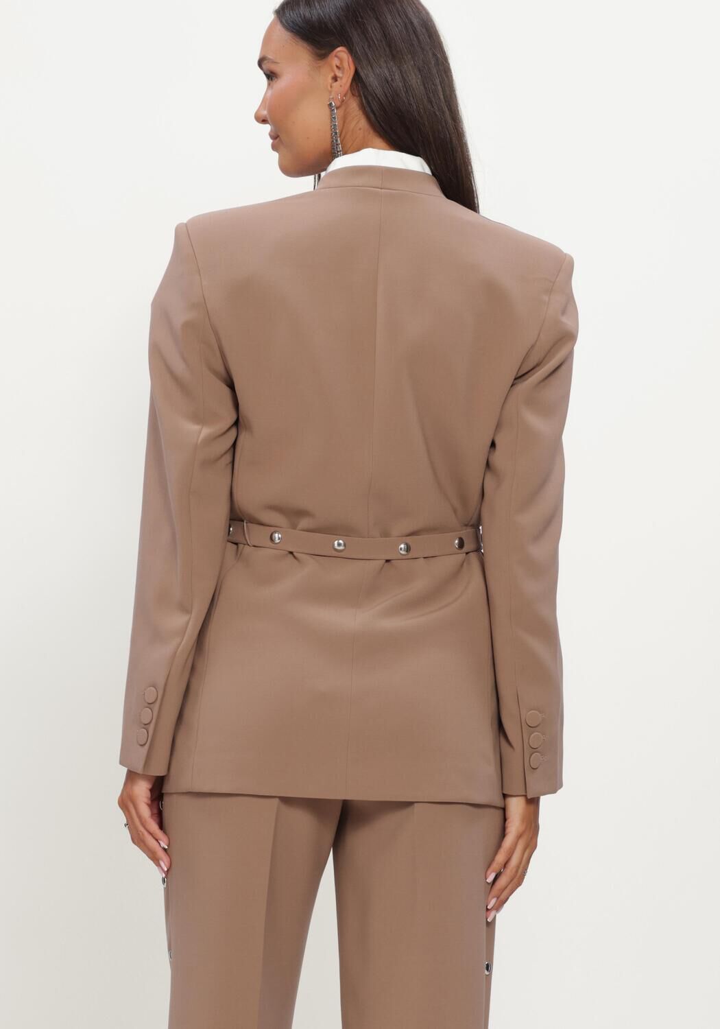 DANTE6 ZERIN STUDDED BELT BLAZER Blazers en marron - large