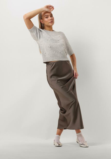 NEO NOIR T-shirt MAIA PEARL KNIT TEE Gris clair - large