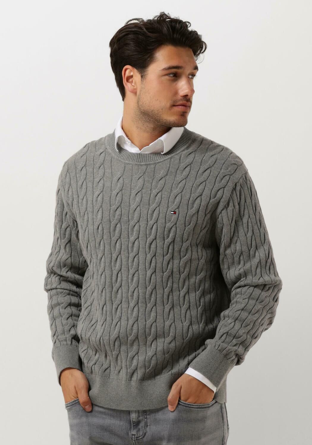 Grijze tommy hilfiger deals trui heren