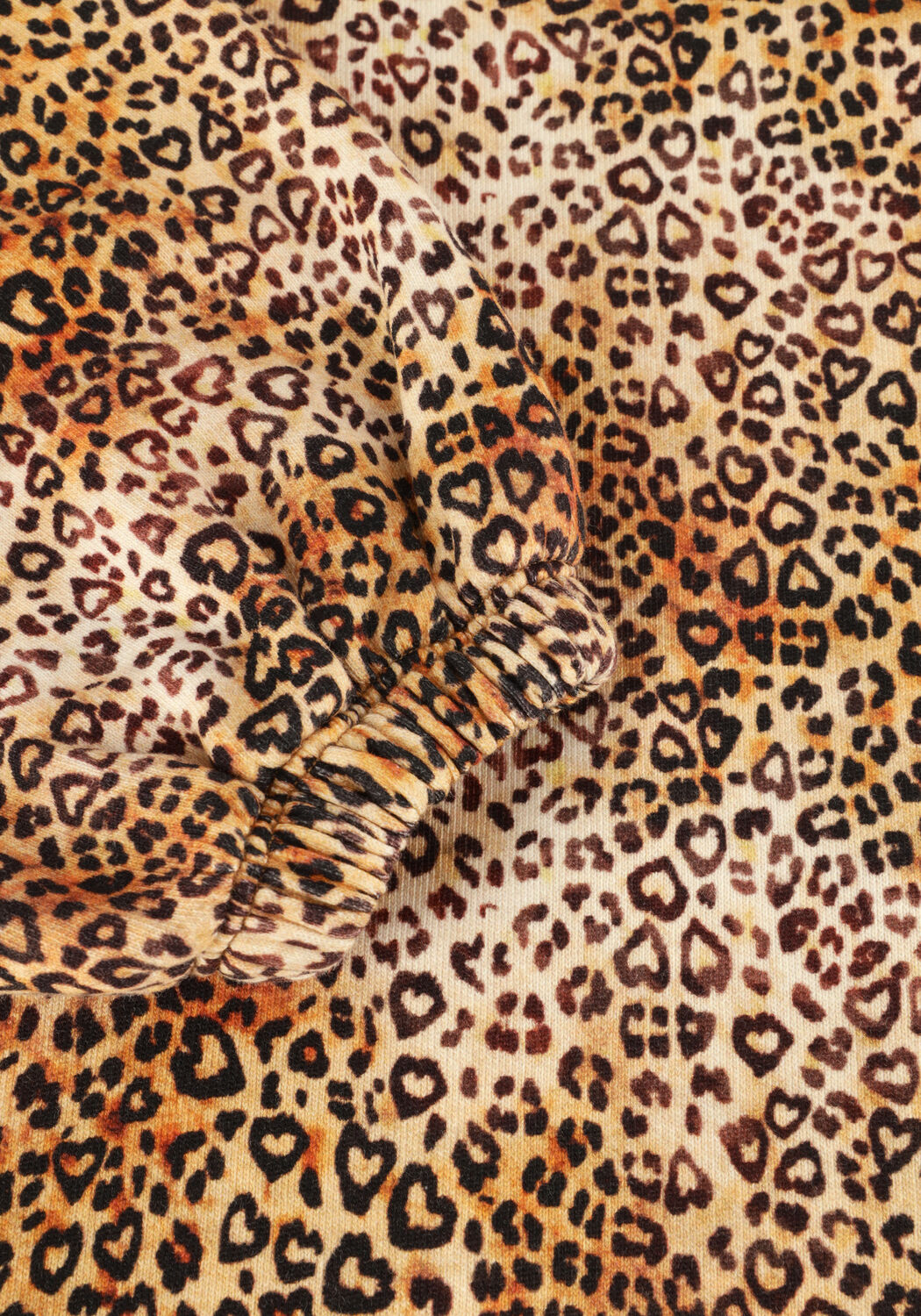 Bruine DAILY BRAT Mini jurk LEOPARD HEART SWEAT DRESS - large