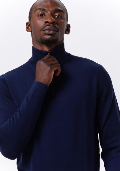 Donkerblauwe CALVIN KLEIN Trui MERINO QUARTER ZIP - large