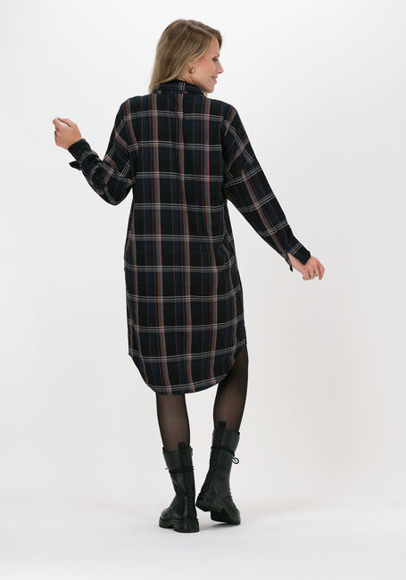Donkerblauwe BY-BAR Mini jurk CHECK DRESS - large