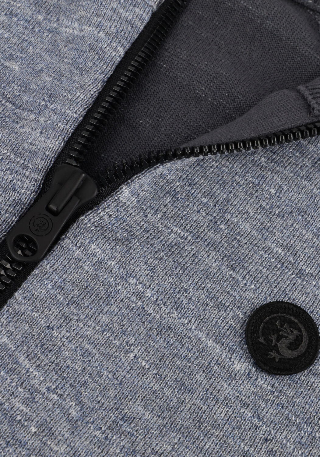 CAST IRON Pull HALF ZIP COLLAR COTTON HEATHER PLATED HALF ZIP Bleu fonc&eacute; - large