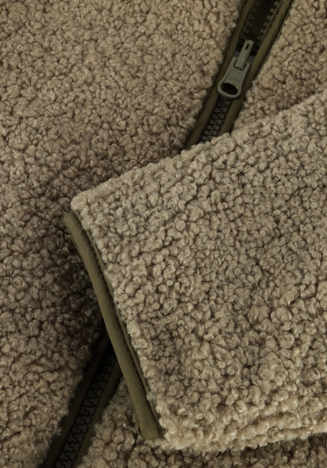 Groene QUINCY MAE Jack SHEARLING ZIP JACKET - large