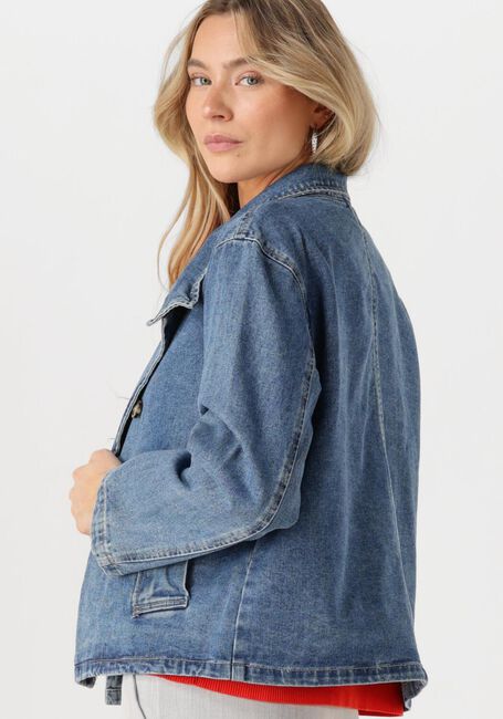 Blauwe OBJECT Spijkerjas OBJTILLA GRO L/S LO DENIM JACKET - large