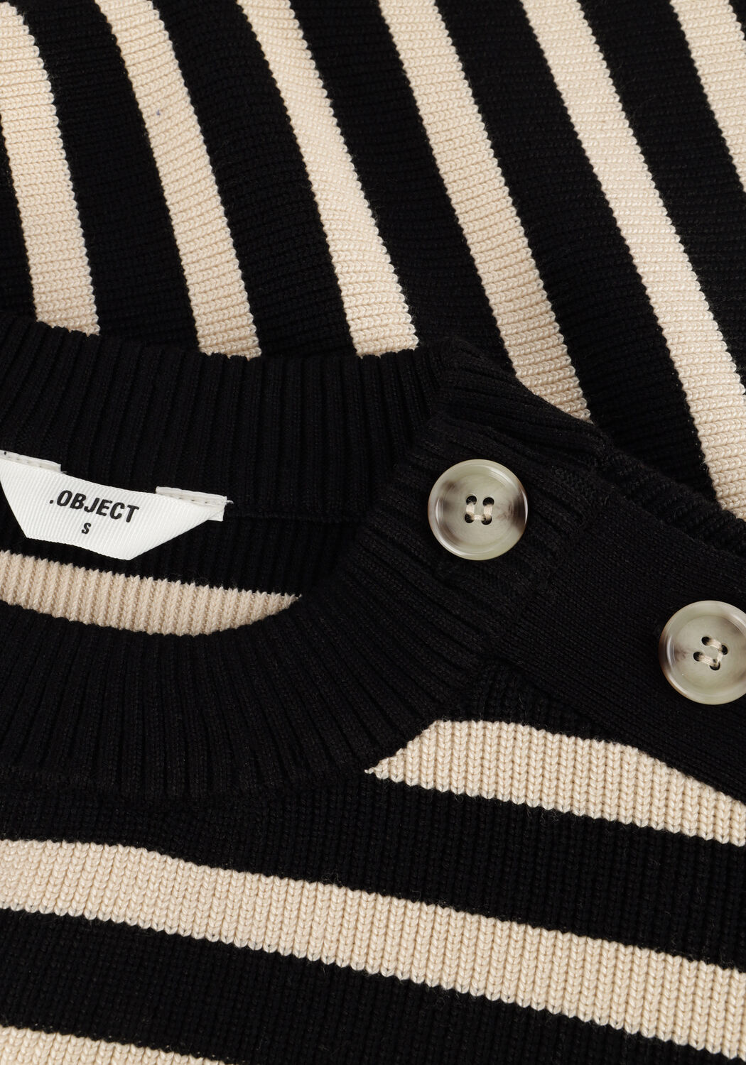 OBJECT Pull OBJELLY LO LS KNIT PULLOVER en noir - large