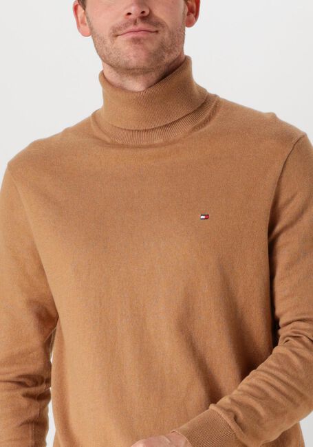 Camel TOMMY HILFIGER Coltrui PIMA ORG CTN CASHMERE ROLL NECK - large