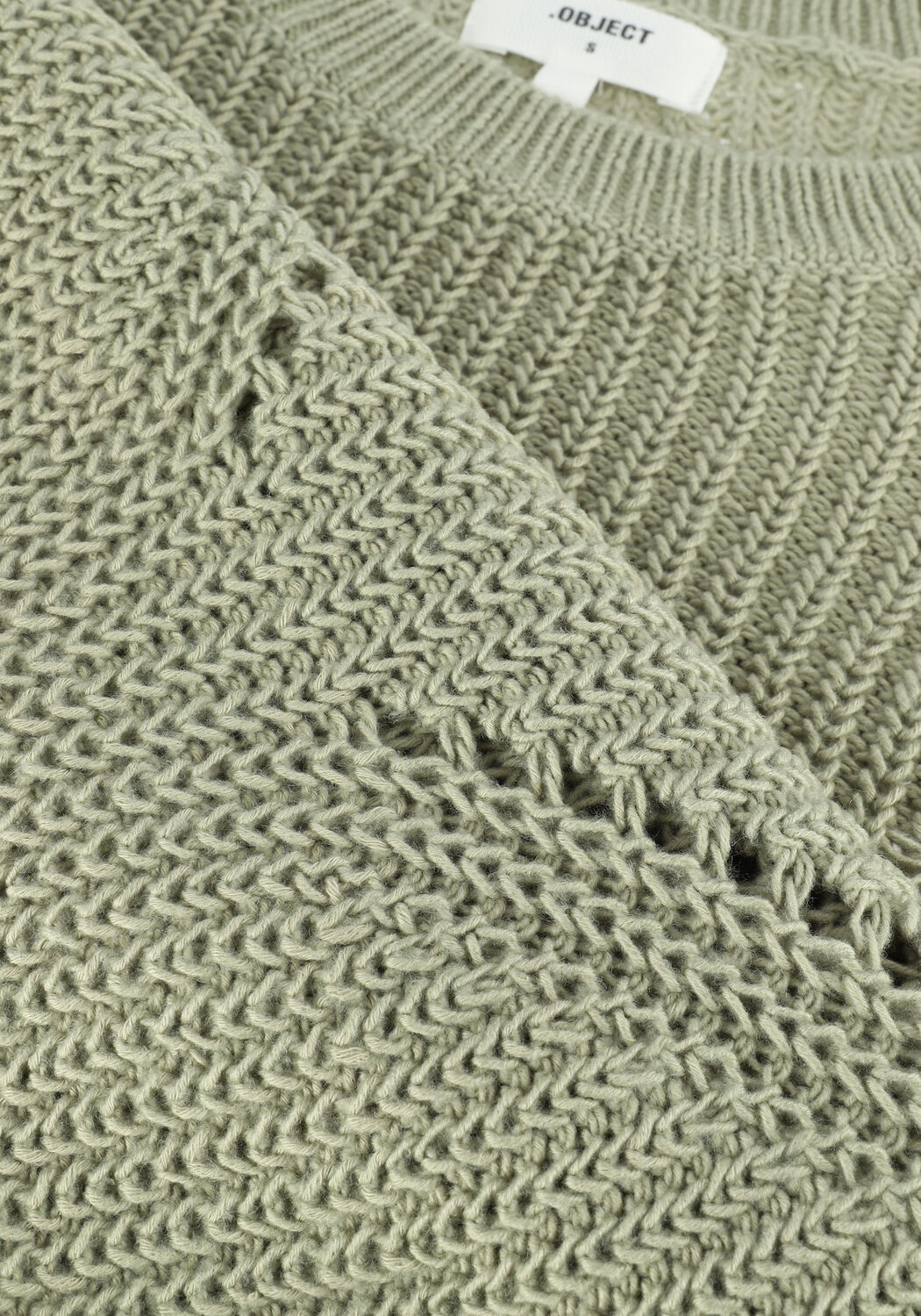 OBJECT Pull OBJLANA L/S KNIT PULLOVER NOOS en vert - large