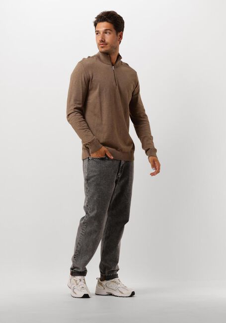 SELECTED HOMME Pull SLHBERG HALF ZIP CARDIGAN NOOS en marron - large