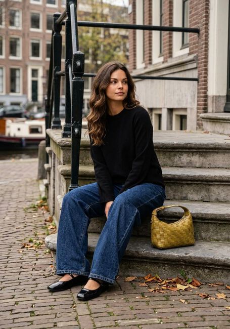 Zwarte OBJECT Trui OBJREYNARD O-NECK PULLOVER - large