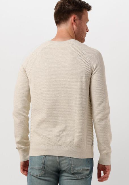 CAST IRON Pull CREWNECK COTTON HEATHER PLATED BLEND en beige - large