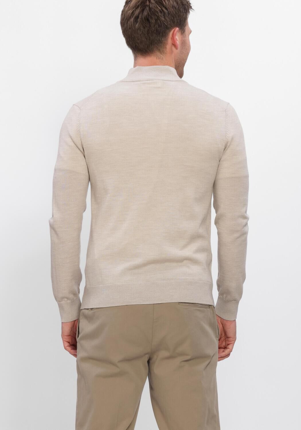 PROFUOMO Pull EXTRAFINE MERINO en beige - large
