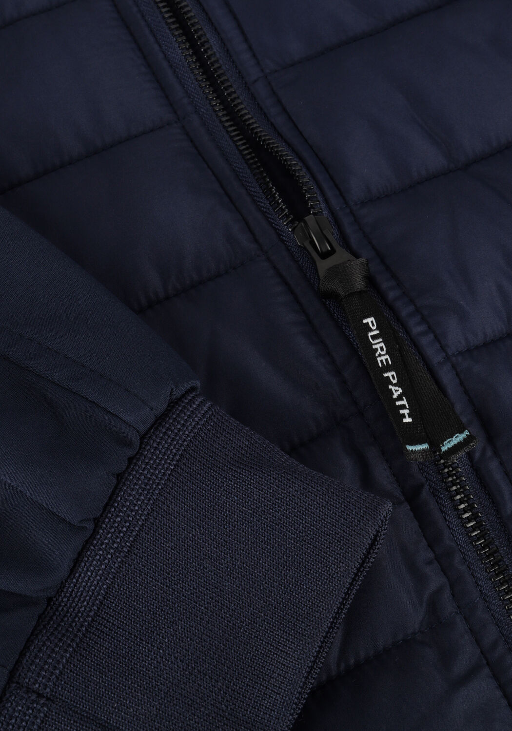 Donkerblauwe PURE PATH Gewatteerde jas REGULAR FIT PADDED JACKETS - large