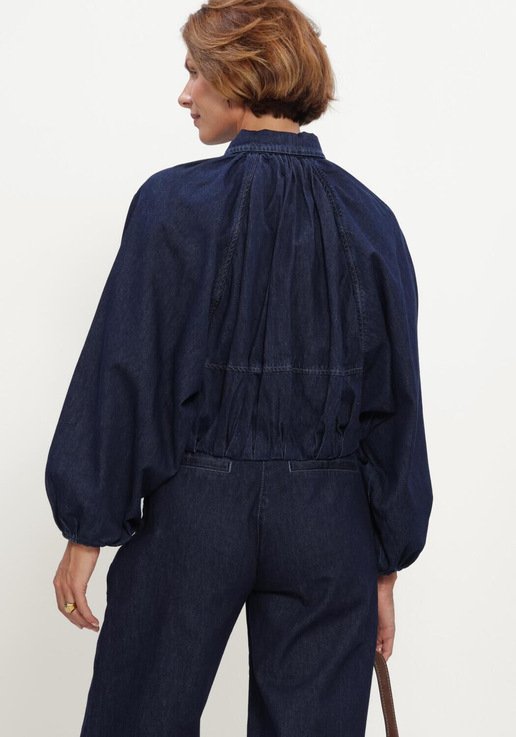 Blauwe DANTE6 Jassen CASSI BALLOONY DENIM JACKET - large
