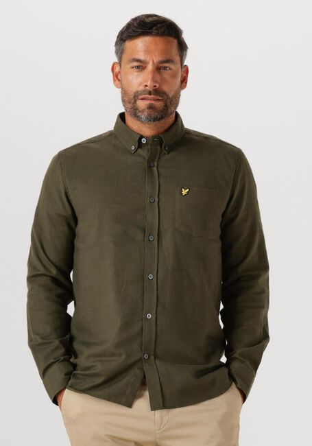 LYLE & SCOTT Chemise décontracté PLAIN FLANNEL SHIRT en vert - large