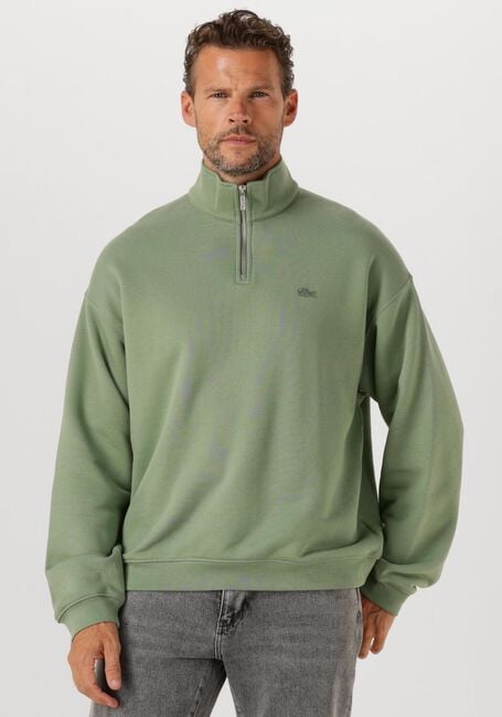 LACOSTE Chandail LOOSE FIT ZIP NECK FLEECE SWEATSHIRT en vert - large