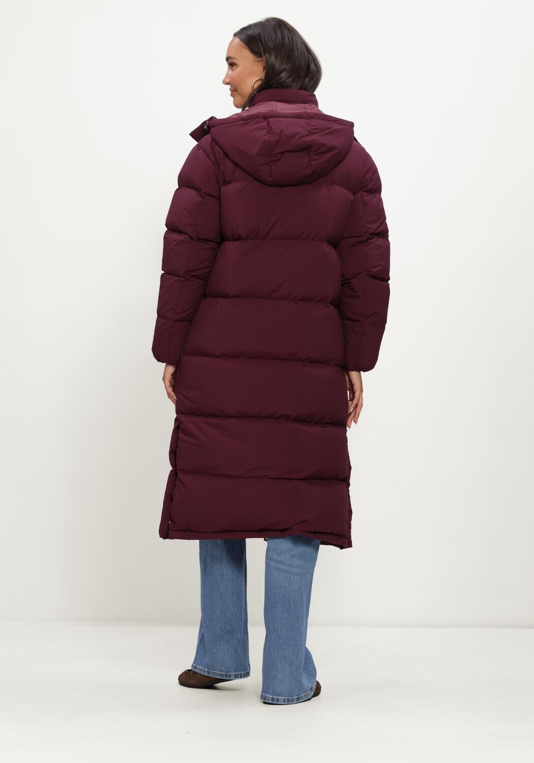 TOMMY JEANS Veste matelass&eacute; TJW ALASKA LONG PUFFER Bordeaux - large