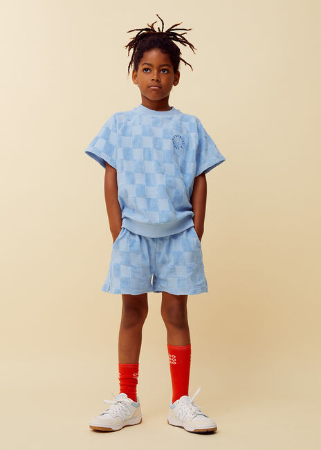 Lichtblauwe Sproet & Sprout Polo RAGLAN SWEATSHIRT TERRY - large