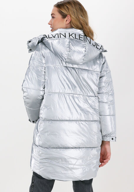 Zilveren CALVIN KLEIN Gewatteerde jas COCOON OVERSIZED SILVER JACKET - large