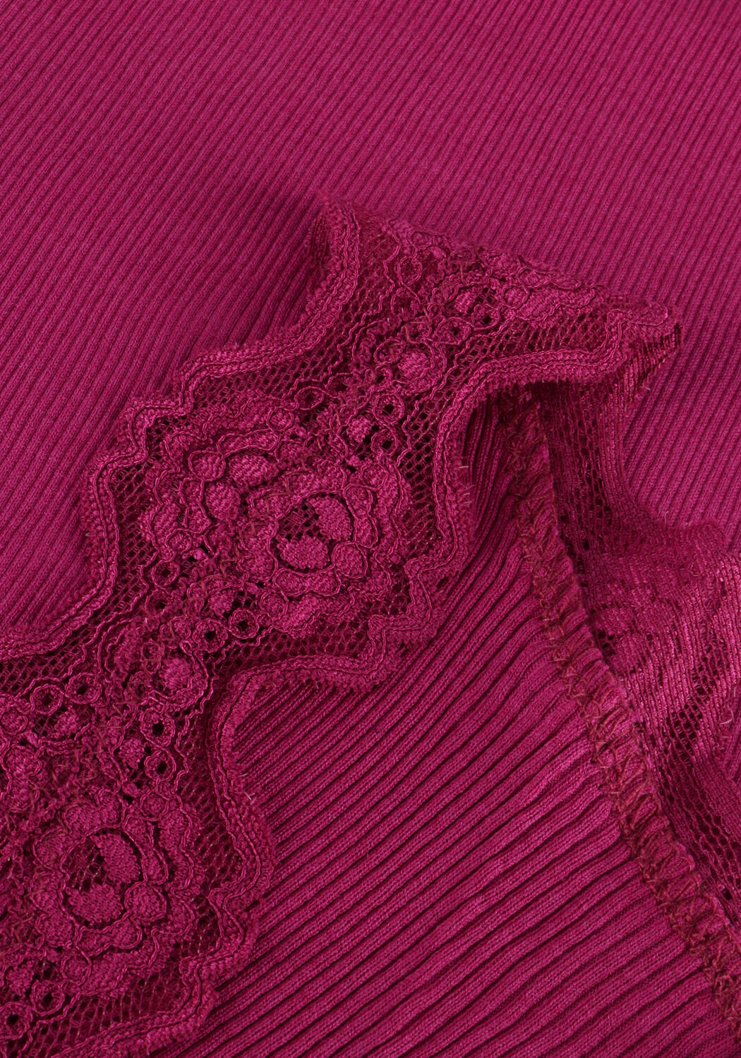 Roze ROSEMUNDE Top BABETTE SILK TOP W/ LACE - large