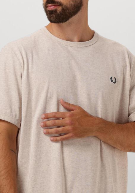 FRED PERRY T-shirt RINGER T-SHIRT en beige - large
