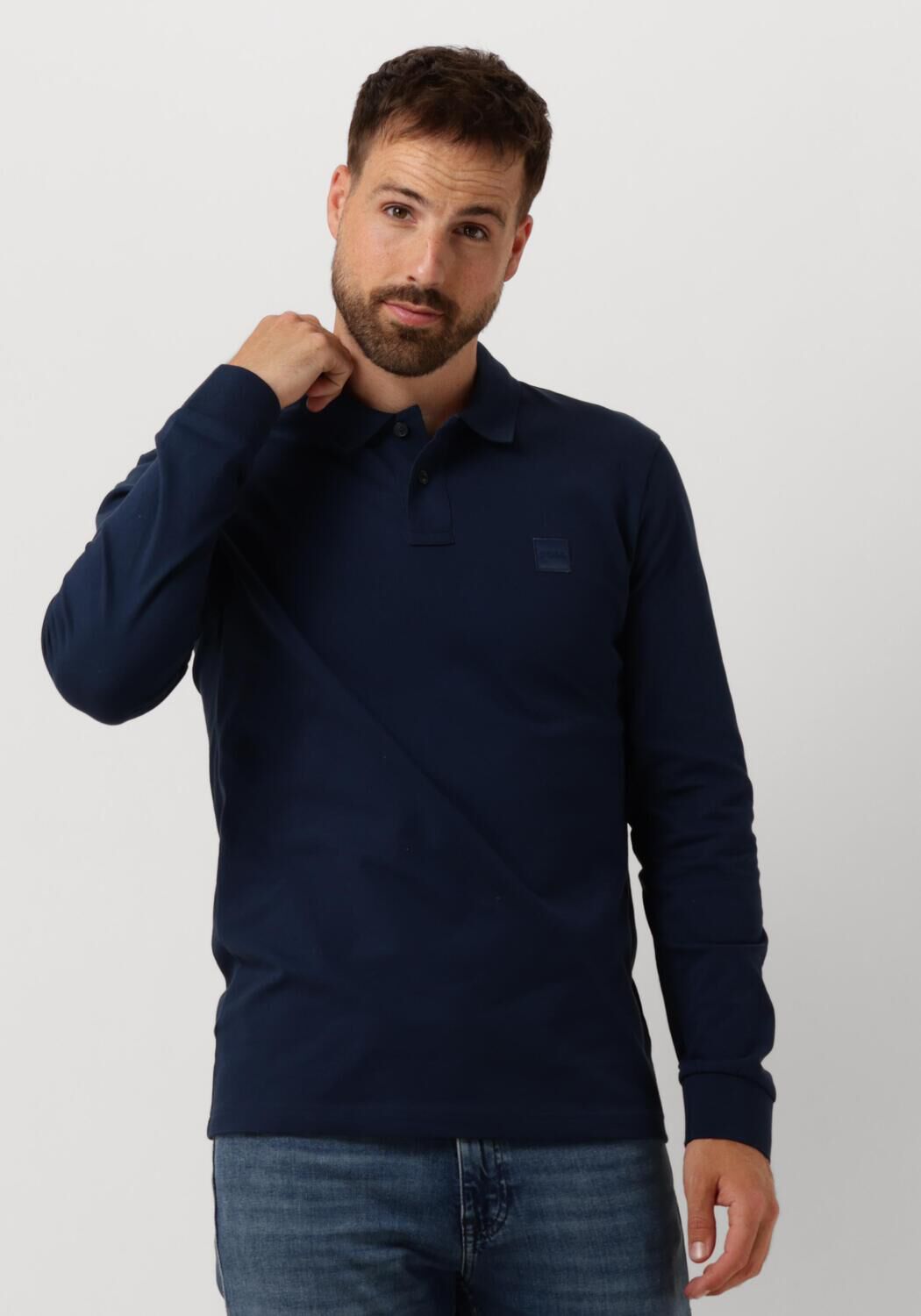BOSS ORANGE Polo PASSERBY Bleu fonc&eacute; - large