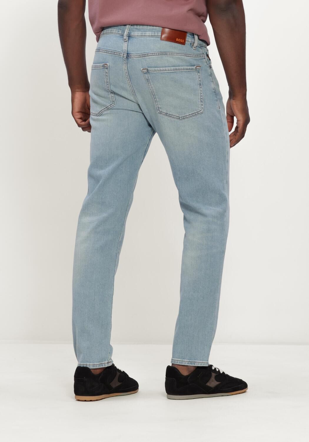 Lichtblauwe BOSS ORANGE Straight leg jeans RE.MAINE BC - large