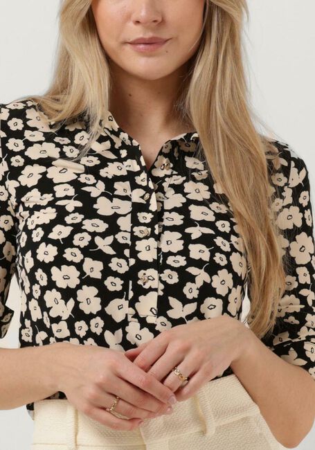 Zwarte VANILIA  FLORAL POLO - large