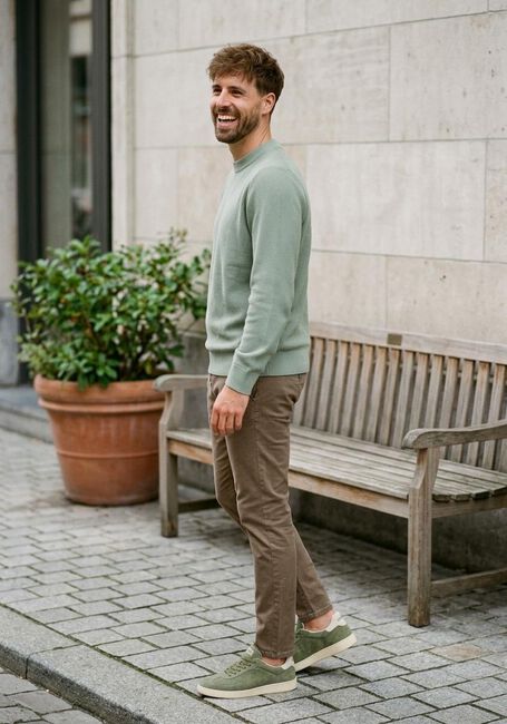 BOSS BLACK Pull ECAIO-P en vert - large