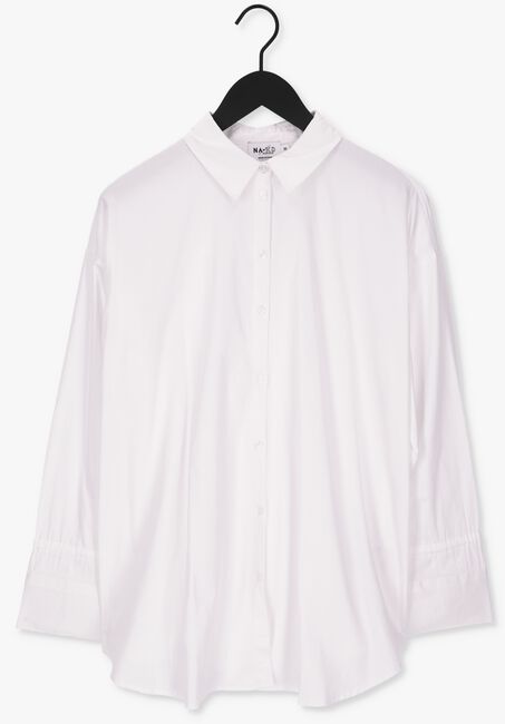 Witte NA-KD Blouse TIED SLEEVE SHIRT - large