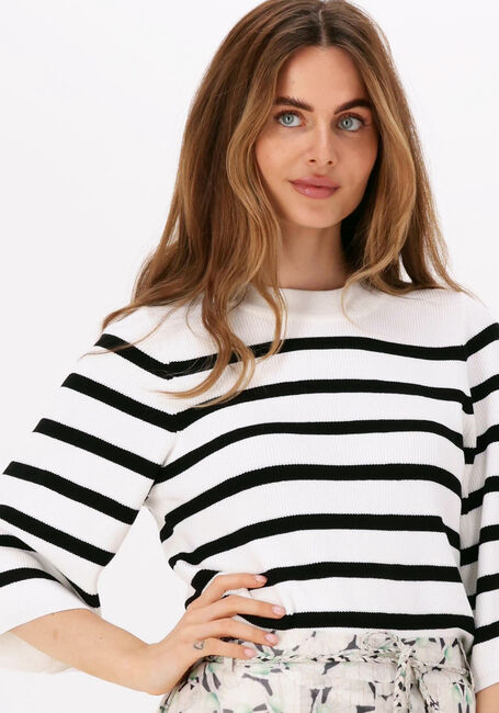NEO NOIR Pull MINKA STRIPE KNIT BLOUSE en blanc - large