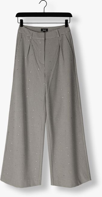 ALIX THE LABEL Pantalon LADIES WOVEN MINI CHECK PANTS en gris - large