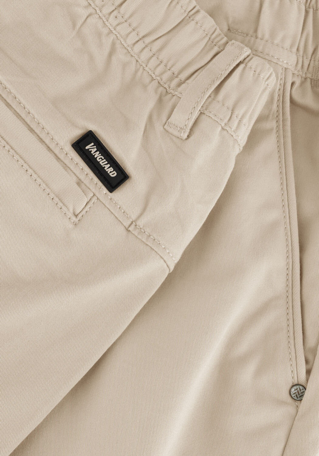 Bruine VANGUARD Korte broek CHINO SHORTS FINE TWILL STRETCH - large